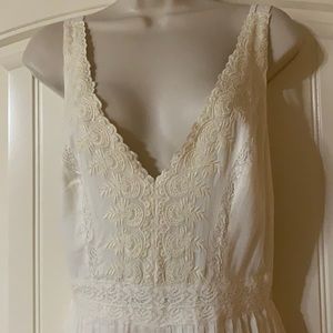 Free people Paloma lace white jumpsuit
